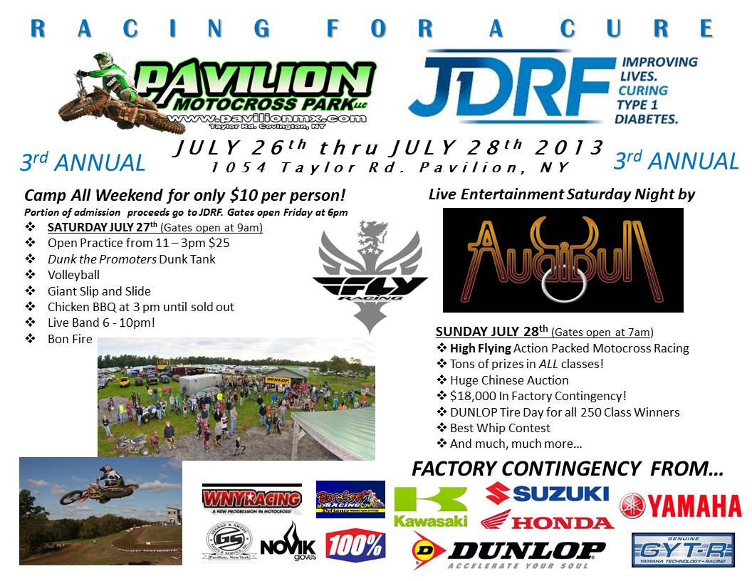 JDRF Race weekend Details!!!
